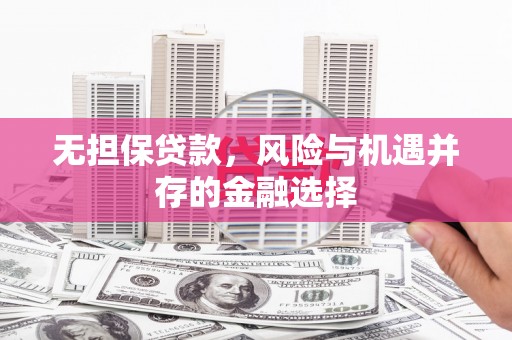 稷山无担保贷款，风险与机遇并存的金融选择