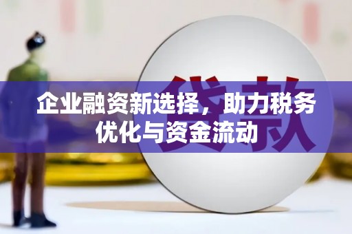 稷山企业融资新选择，助力税务优化与资金流动