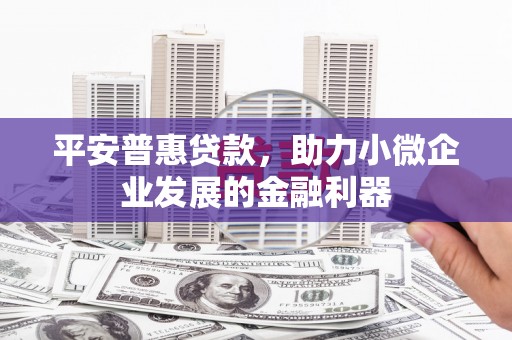 稷山平安普惠贷款，助力小微企业发展的金融利器
