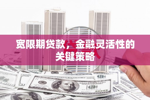 稷山宽限期贷款，金融灵活性的关键策略