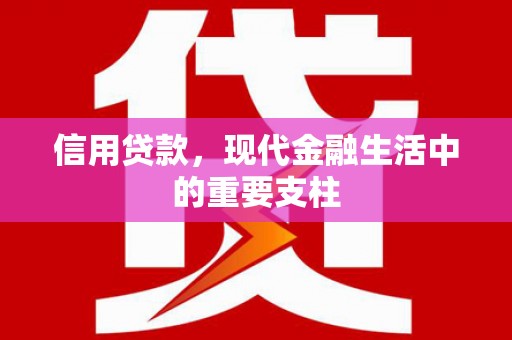 稷山信用贷款，现代金融生活中的重要支柱