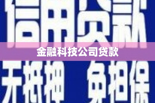 稷山金融科技公司贷款