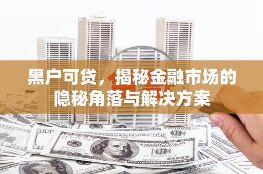 稷山黑户可贷，揭秘金融市场的隐秘角落与解决方案