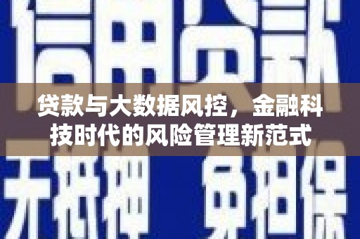 稷山贷款与大数据风控，金融科技时代的风险管理新范式