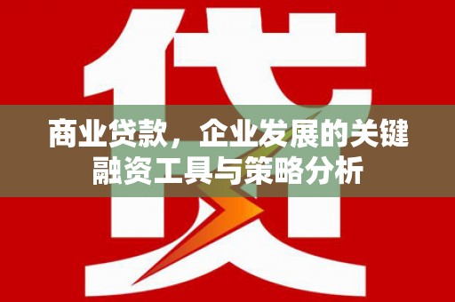稷山商业贷款，企业发展的关键融资工具与策略分析