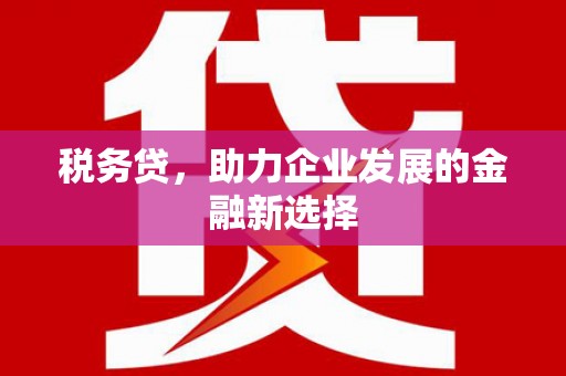 稷山税务贷，助力企业发展的金融新选择