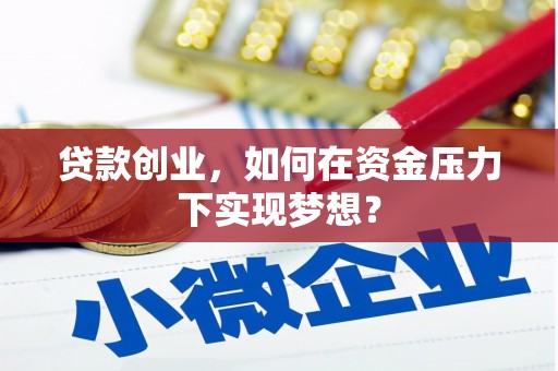 稷山贷款创业，如何在资金压力下实现梦想？