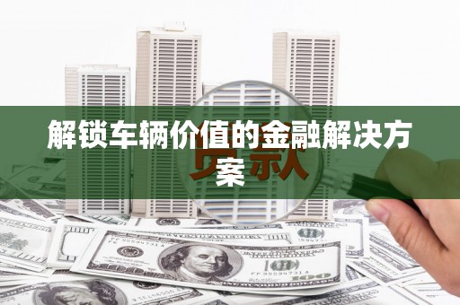 稷山解锁车辆价值的金融解决方案